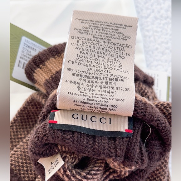 GUCCI GG CASHMERE FINGERLESS GLOVES - Picture 13 of 16